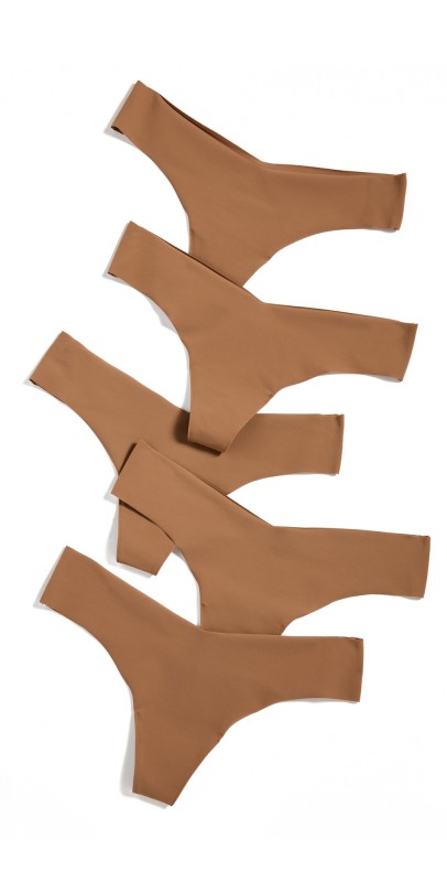 Commando Classic Thong 5-Pack Caramel
