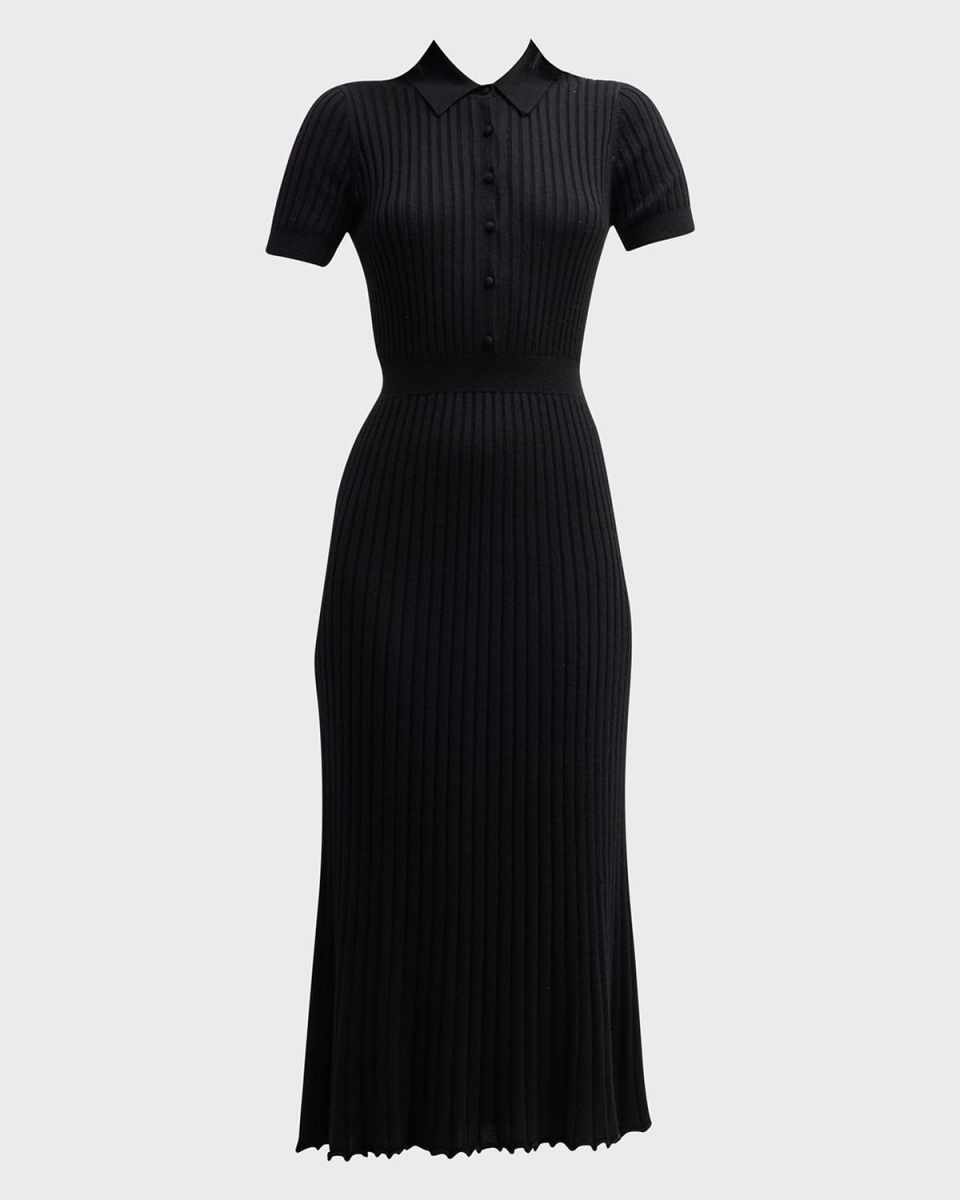 Amor Polo Ribbed Cashmere Dress