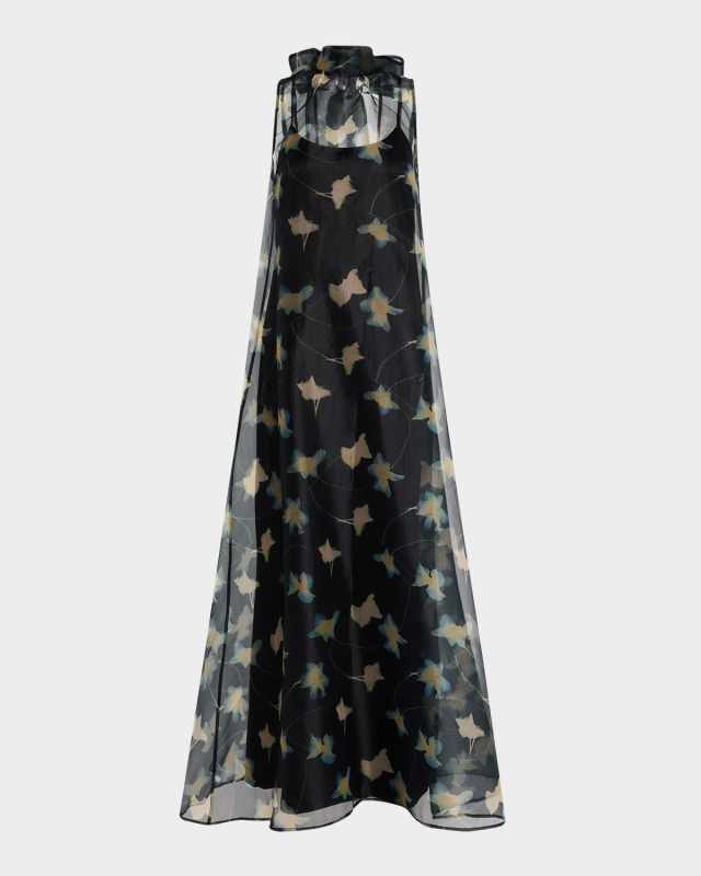 Albee Botanical Shadows Organza Dress
