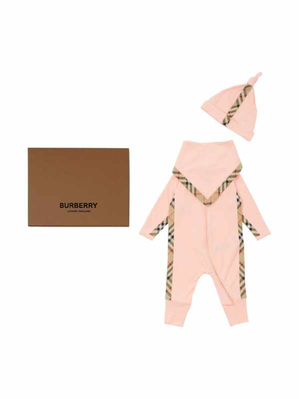 House Check baby grow gift set