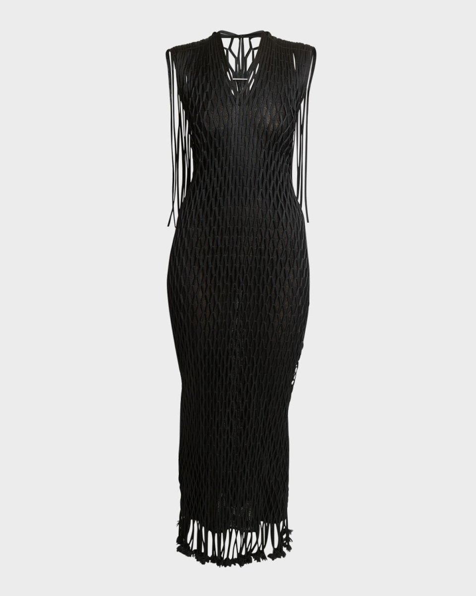 Tauba Satin Ribbon Body-Con Dress