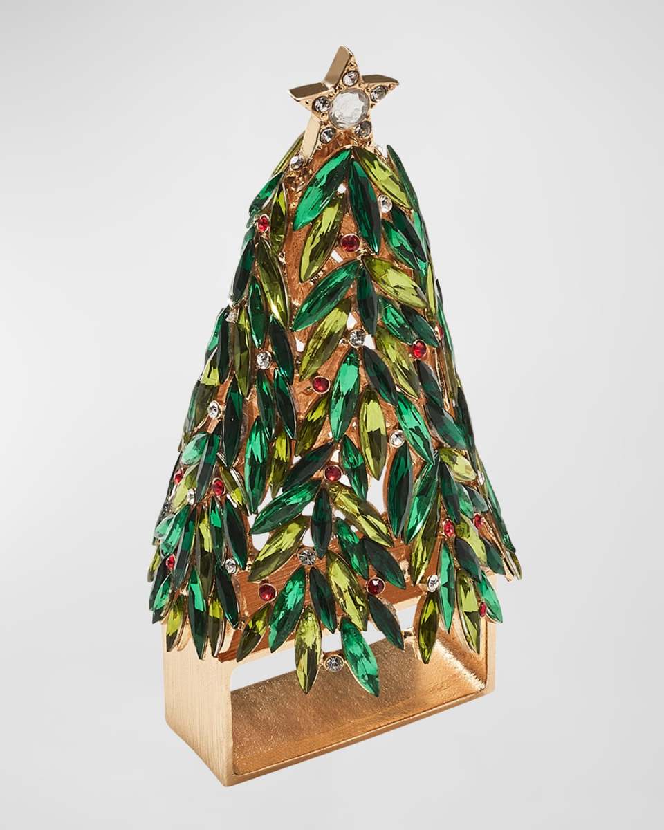 Bejeweled Christmas Napkin Rings, Set of 4