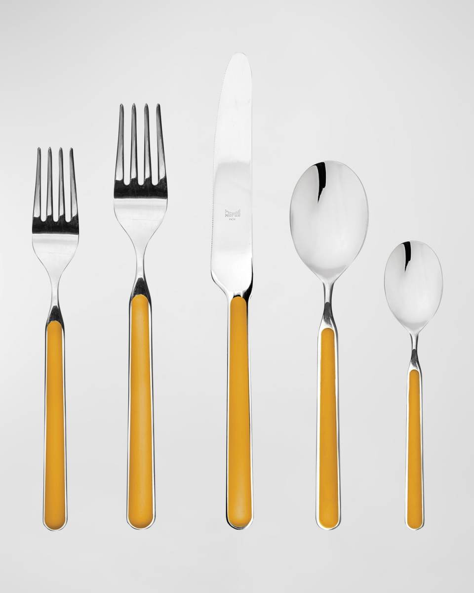 Fantasia Mustard 5-Piece Flatware Set