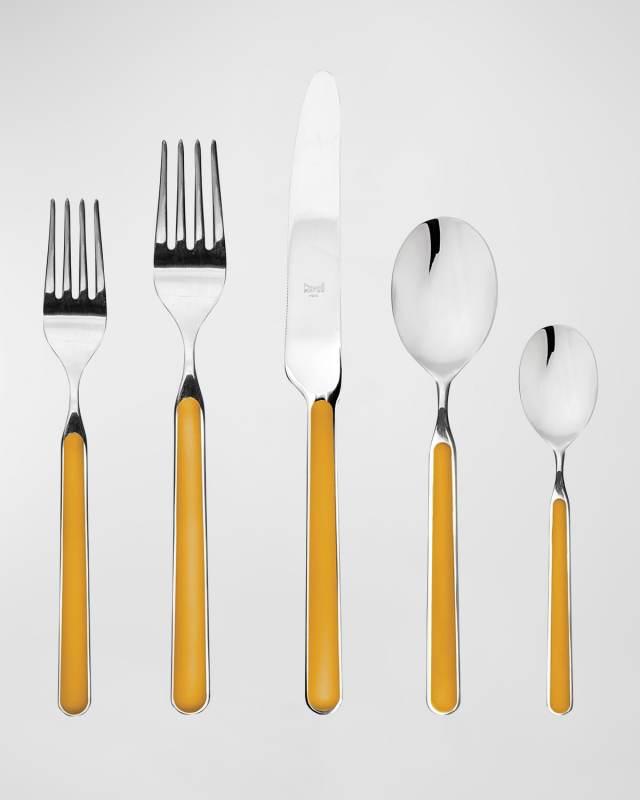 Fantasia Mustard 5-Piece Flatware Set