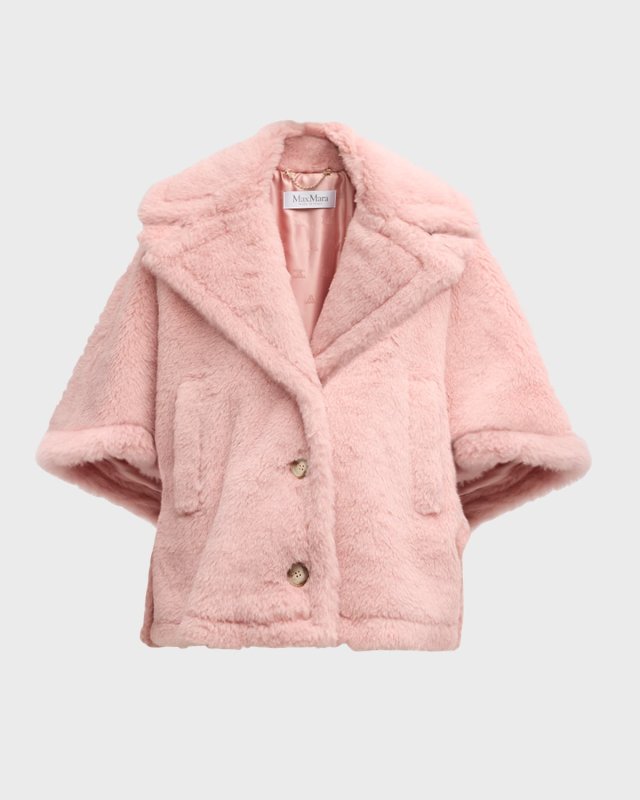 Aleggio Pink Teddy Wool-Blend Cap