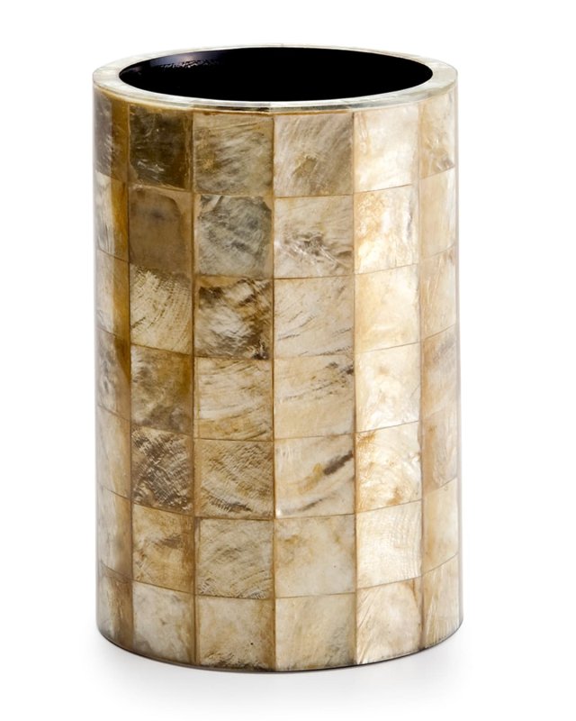 Capiz Champagne Brush Holder