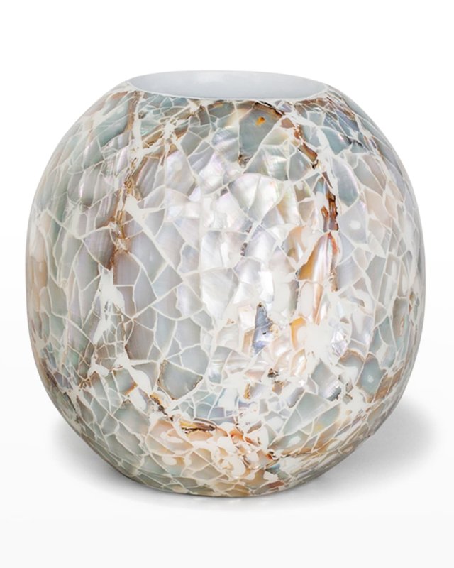 5.5" Mother-of-Pearl Rose Bowl Vase