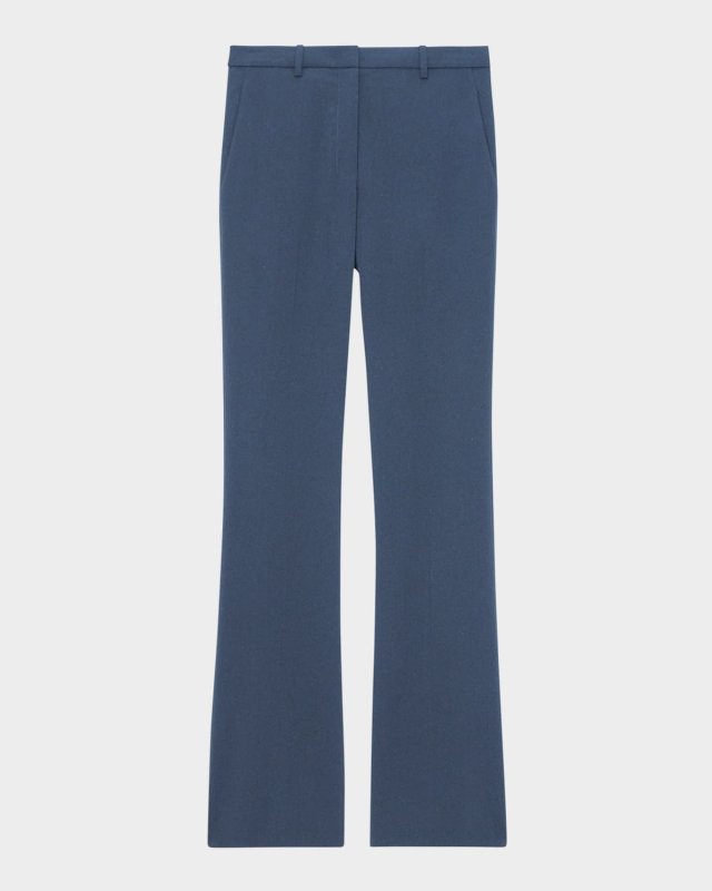 Traceable Wool Slim Straight-Leg Trousers
