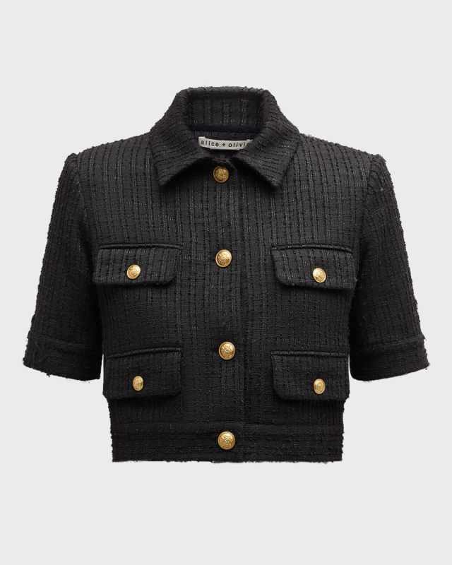Elle Tweed Cropped Jacket