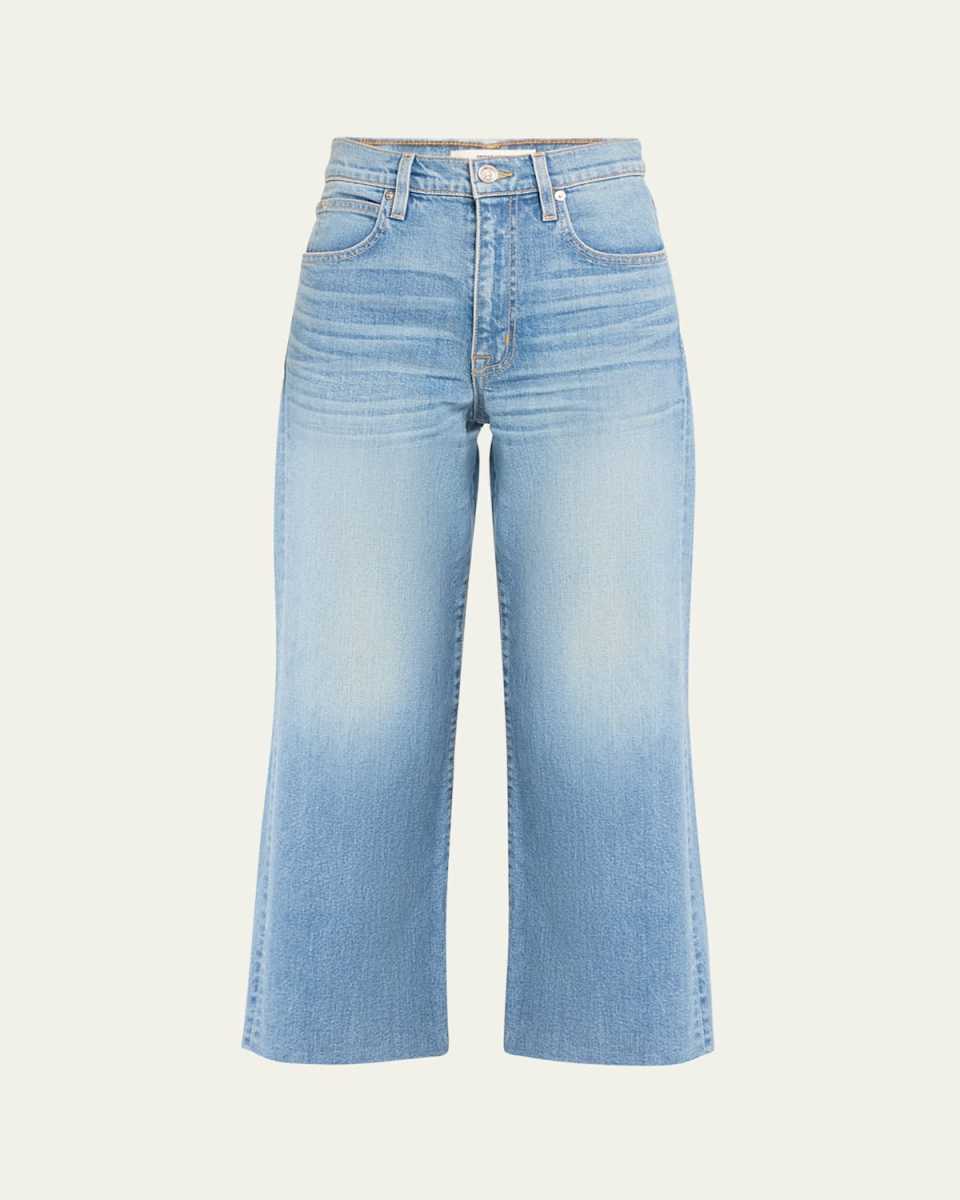 Grace Wide Ankle Jeans with Raw Hem
