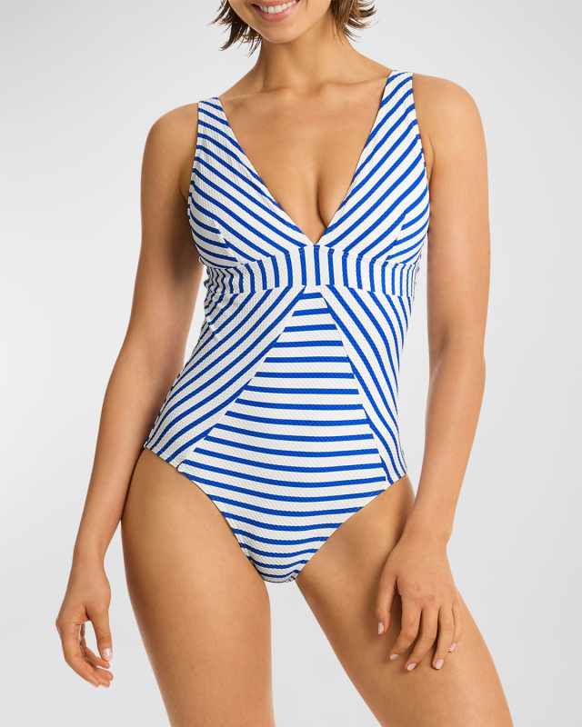 Amalfi Panel Line One-Piece Swimsuit