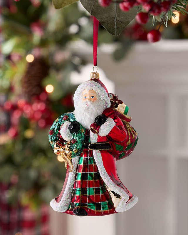 Father Christmas with Wreath Ornament