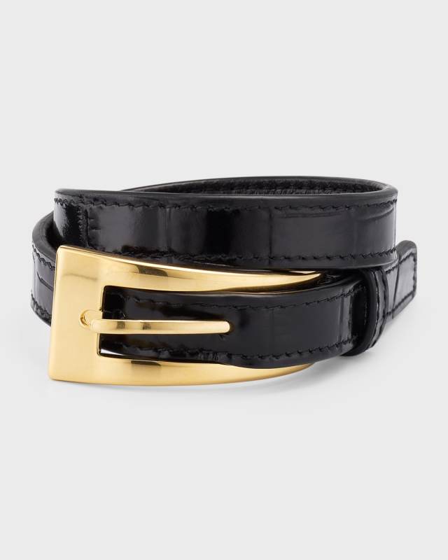 Buckle Belt Double Wrap Bracelet