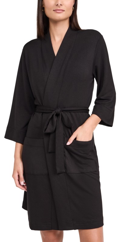 PJ Salvage Jammie Robe Black