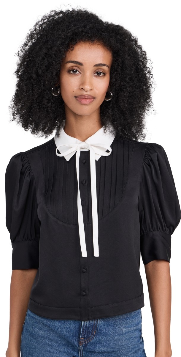 Cinq à Sept Farah Top Black/Ivory