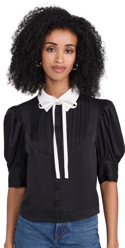 Cinq à Sept Farah Top Black/Ivory
