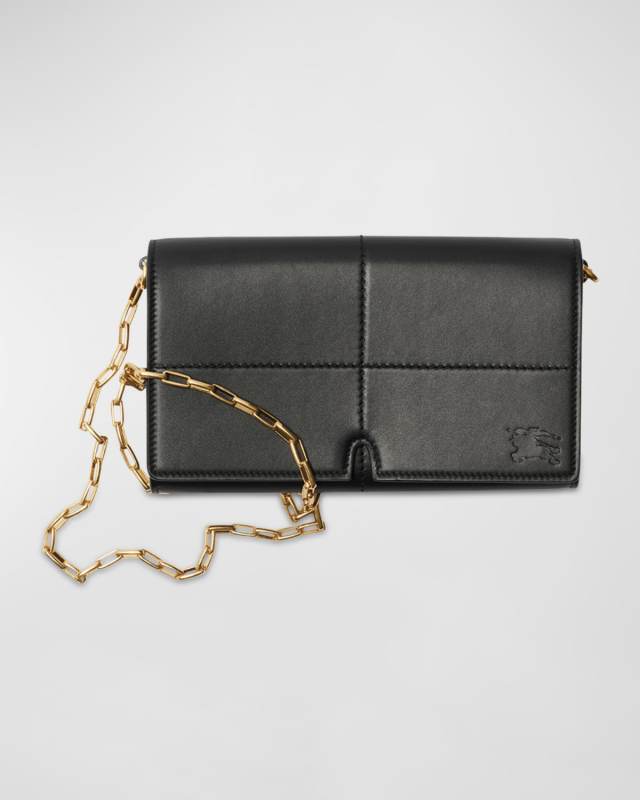 Snip Flap Leather Wallet on Chain