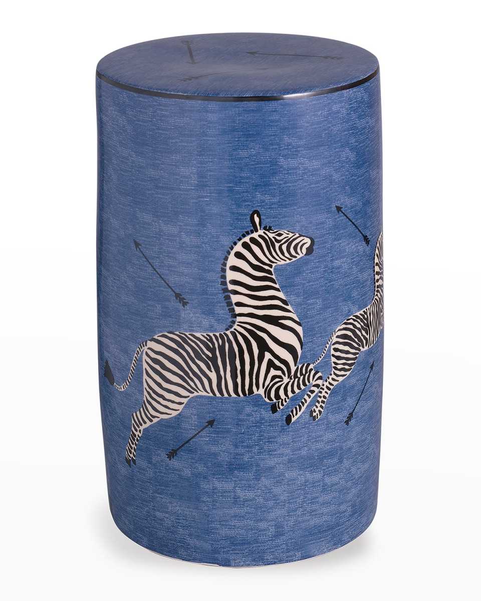 Zebra Blue Garden Seat
