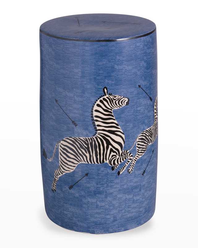 Zebra Blue Garden Seat