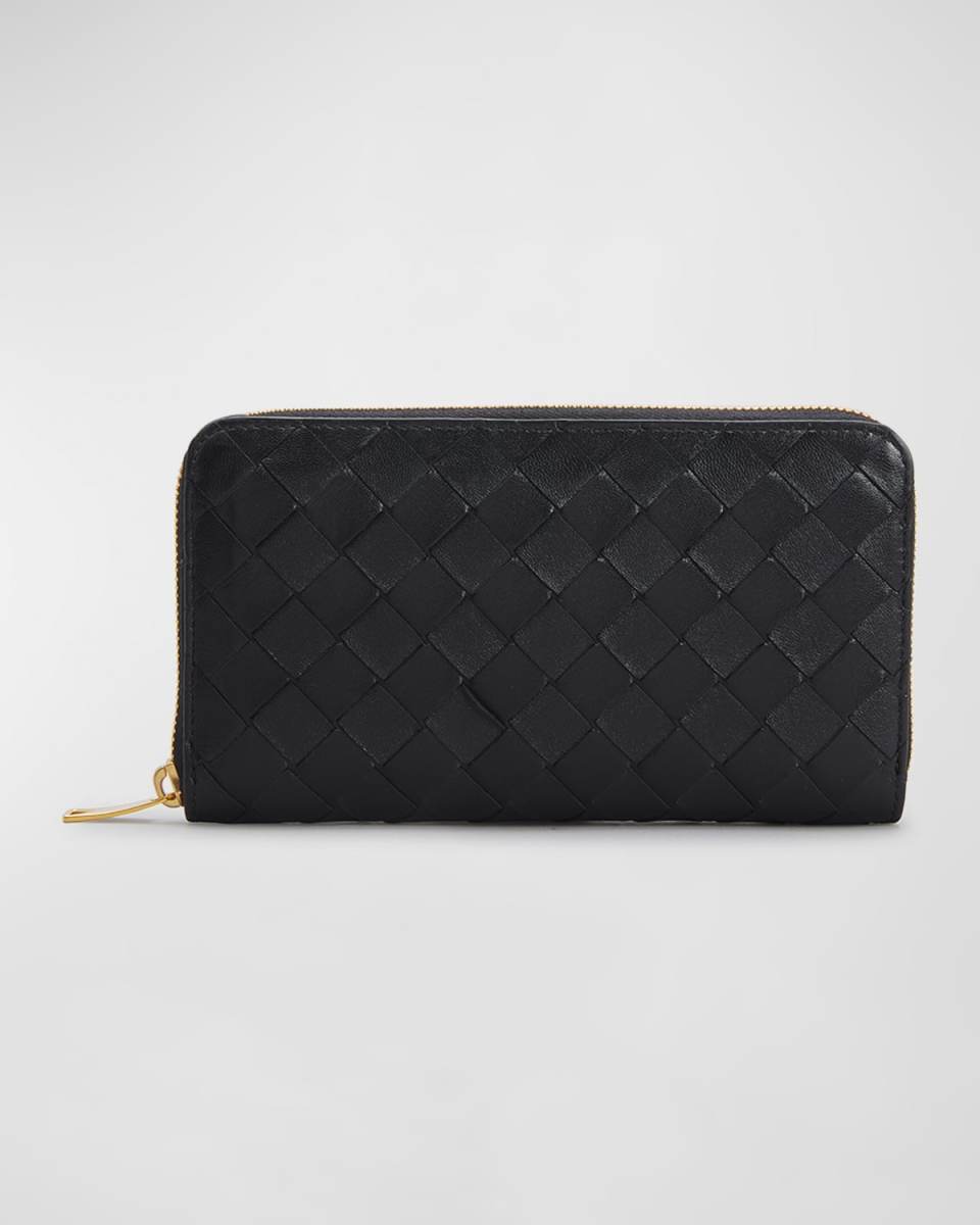 Intrecciato Zip-Around Wallet
