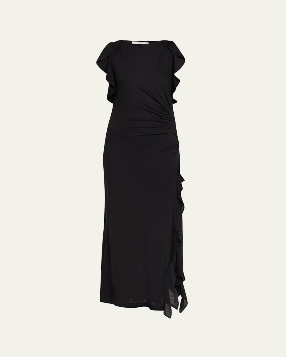 Miassa Sleeveless Gathered Maxi Dress