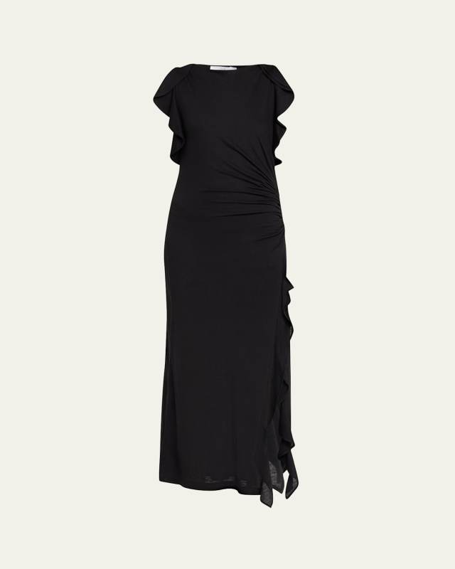Miassa Sleeveless Gathered Maxi Dress