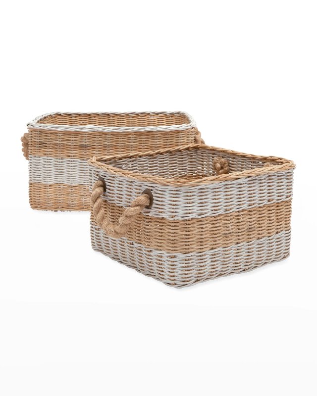 Nantucket Nested Storage Baskets, Set of Two