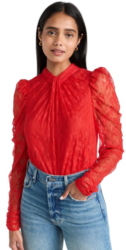 Saylor Gladys Chantilly Lace Top Lipstick