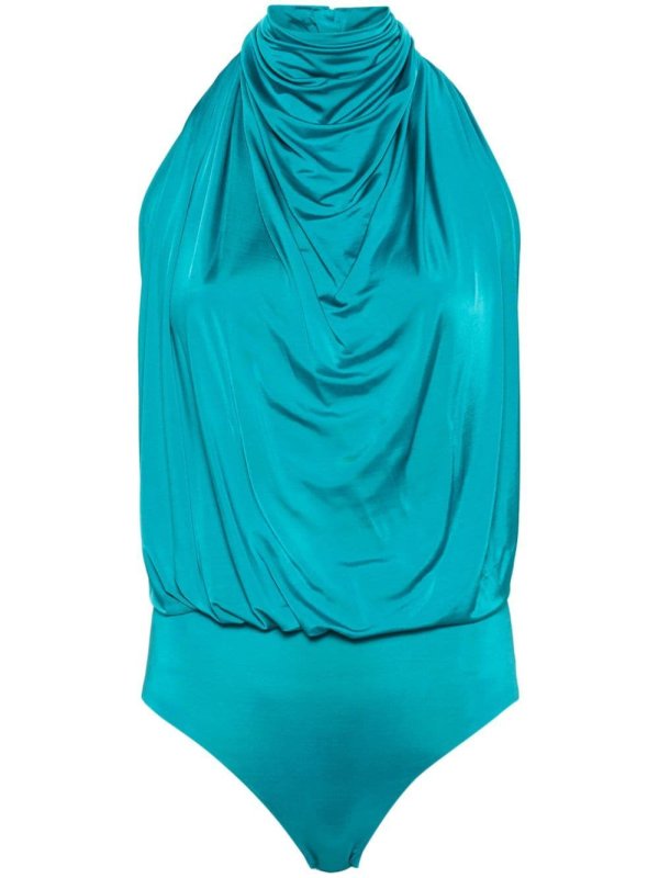 low-back draped bodysuit
