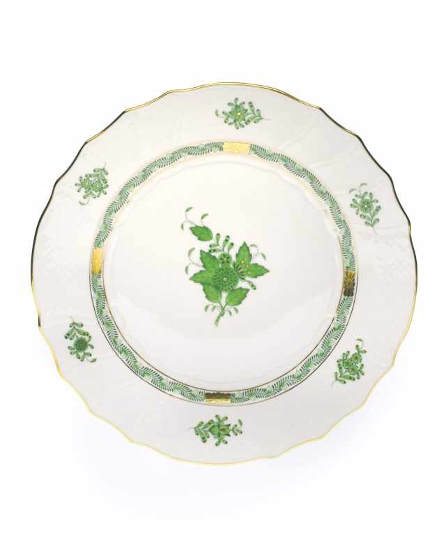 Green Chinese Bouquet Dinner Plate