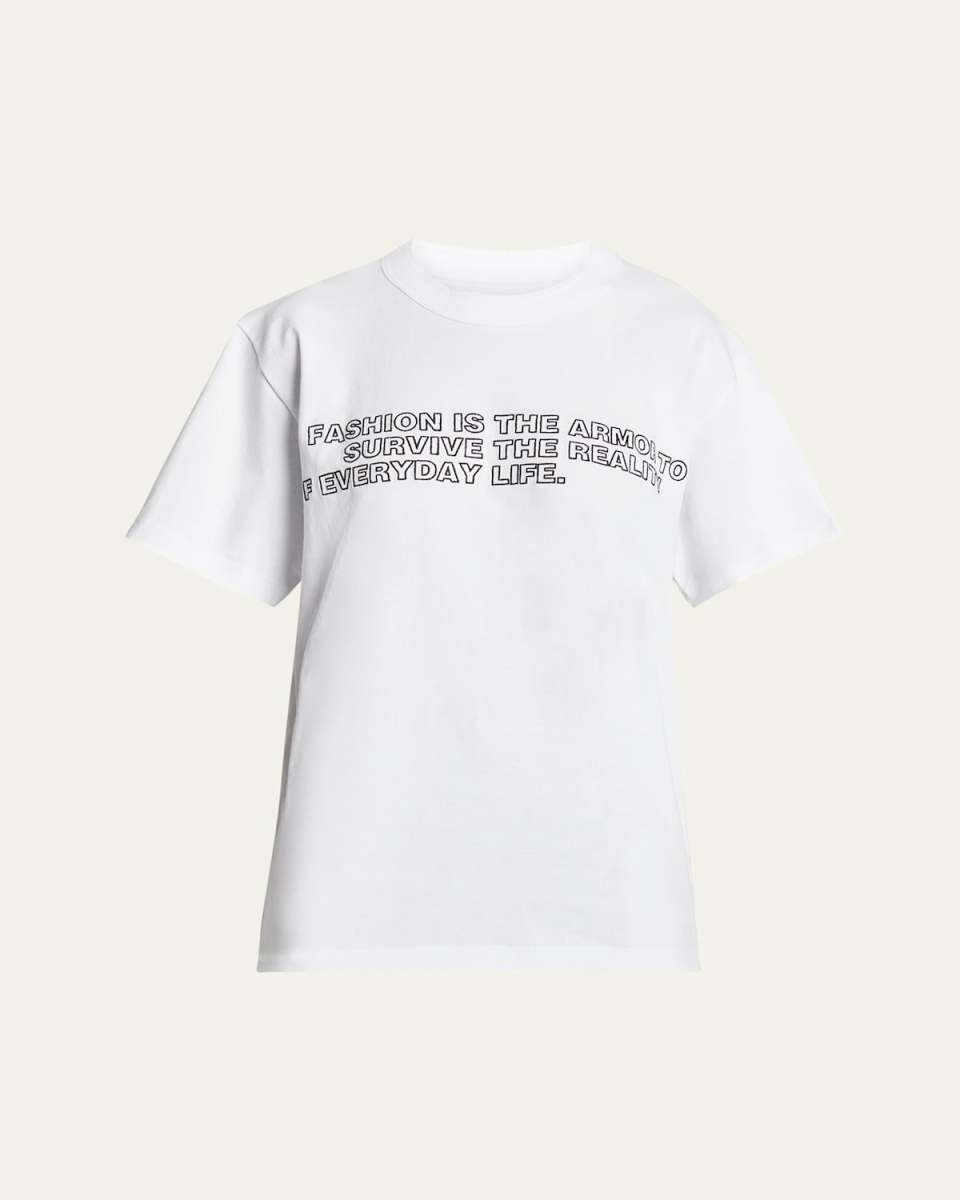 Embroidered Slogan T-Shirt
