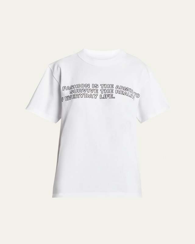 Embroidered Slogan T-Shirt