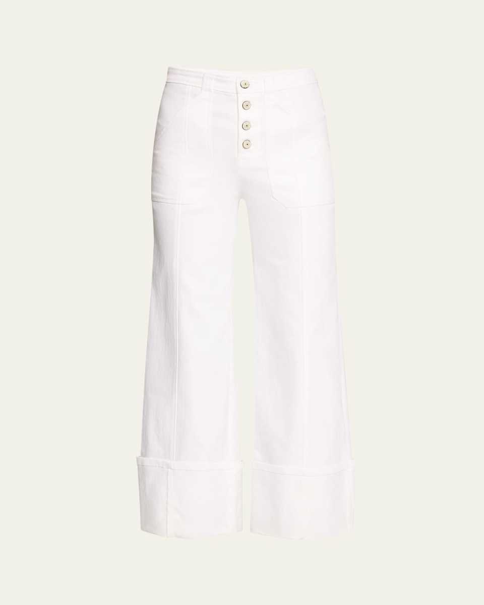 Cuffed Benji Cropped Flare Pants