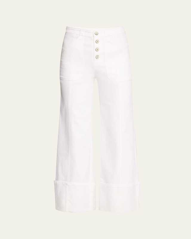 Cuffed Benji Cropped Flare Pants