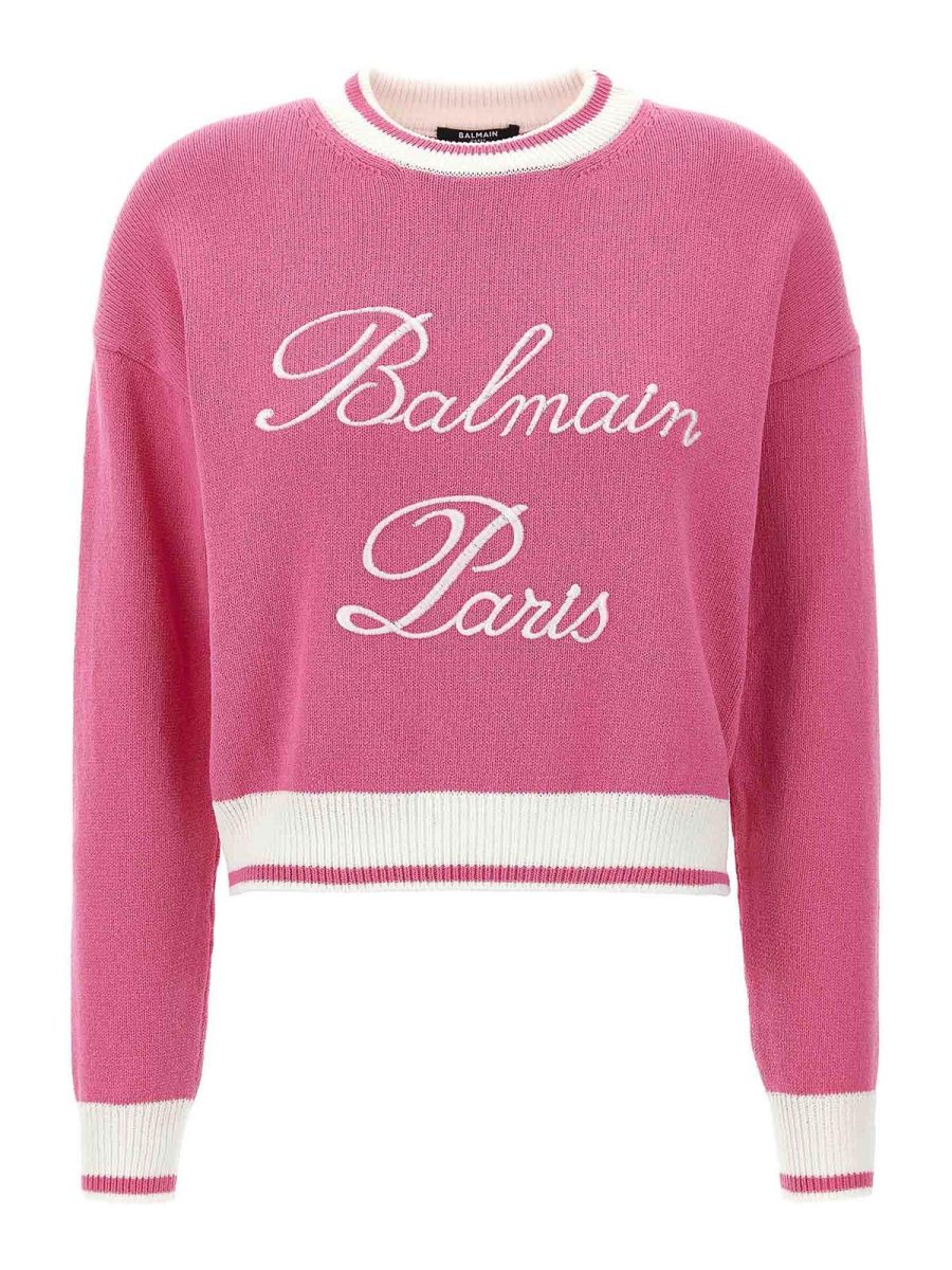 Balmain Pull Col Rond - Multicolore