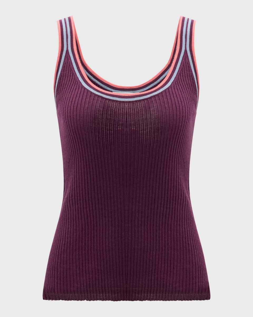 Chen Ribbed Slim Cashmere Tank Top
