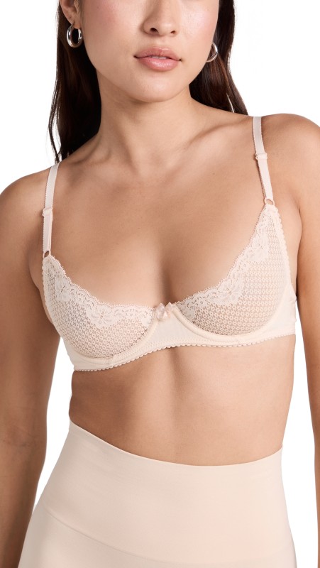 Timpa Duet Lace Underwire Demi Bra Caramel