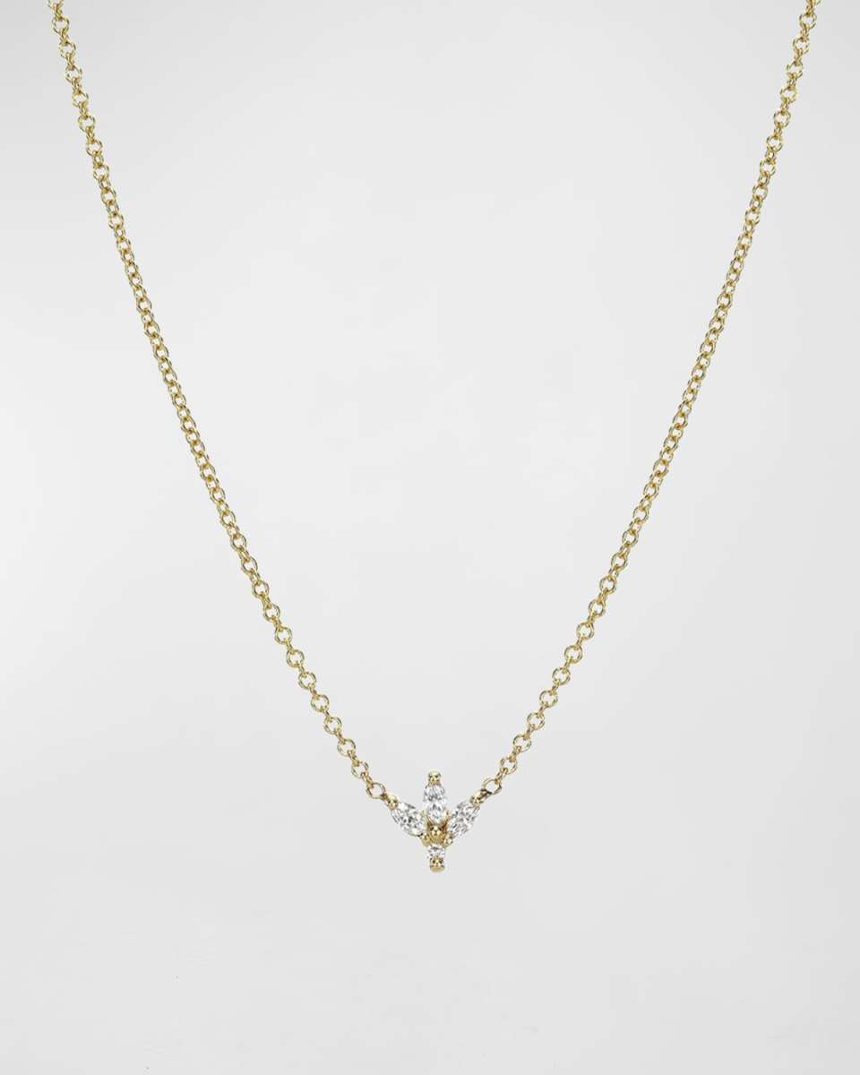 Diamond Lotus Necklace
