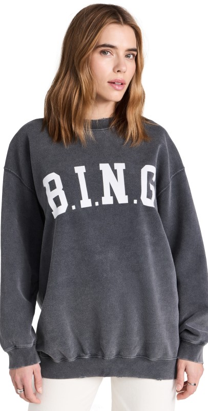 ANINE BING Tyler Sweatshirt Bing Washed Black