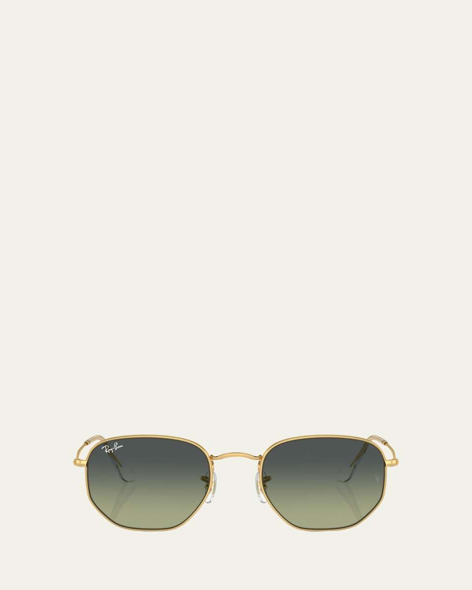 Gradient Metal Round Sunglasses