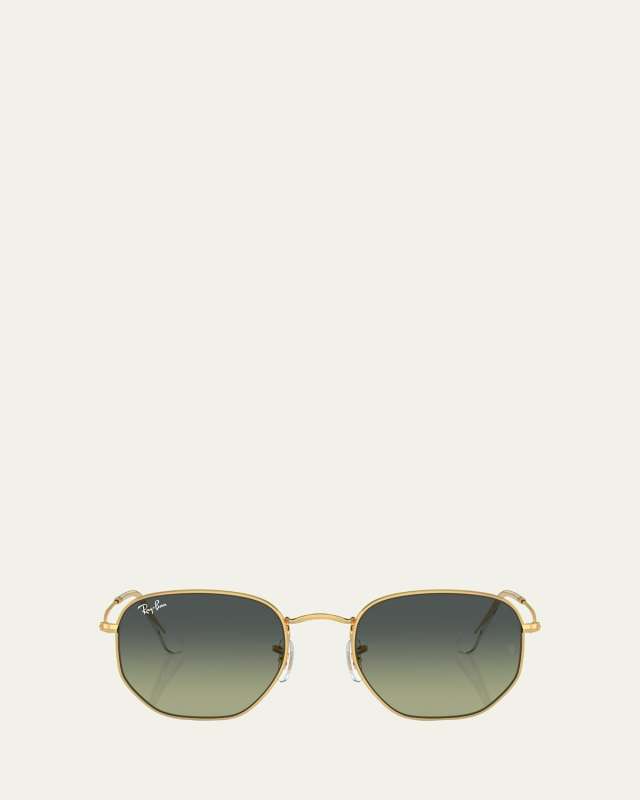 Gradient Metal Round Sunglasses