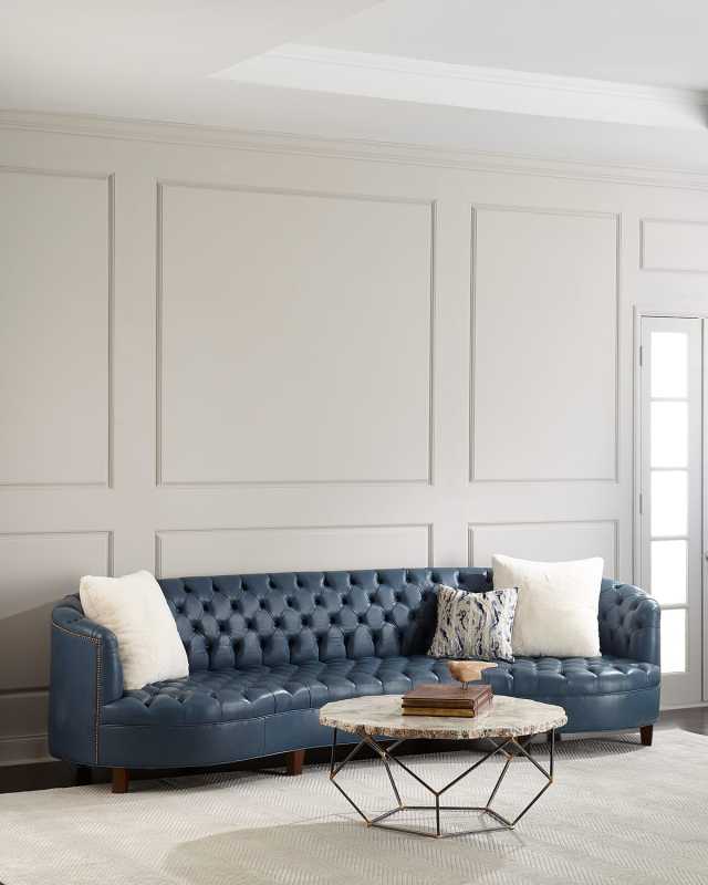 Magnolia Tufted Leather Sofa - 95"