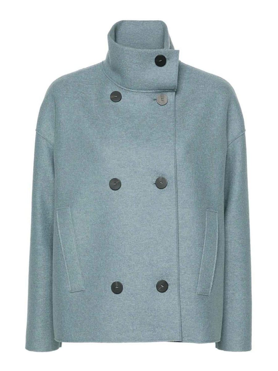 Harris Wharf London Manteau Au Genou - Gris