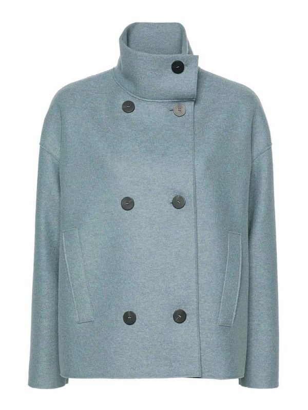 Harris Wharf London Manteau Au Genou - Gris