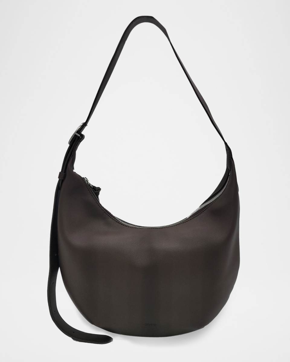 Crescent Leather Hobo Bag