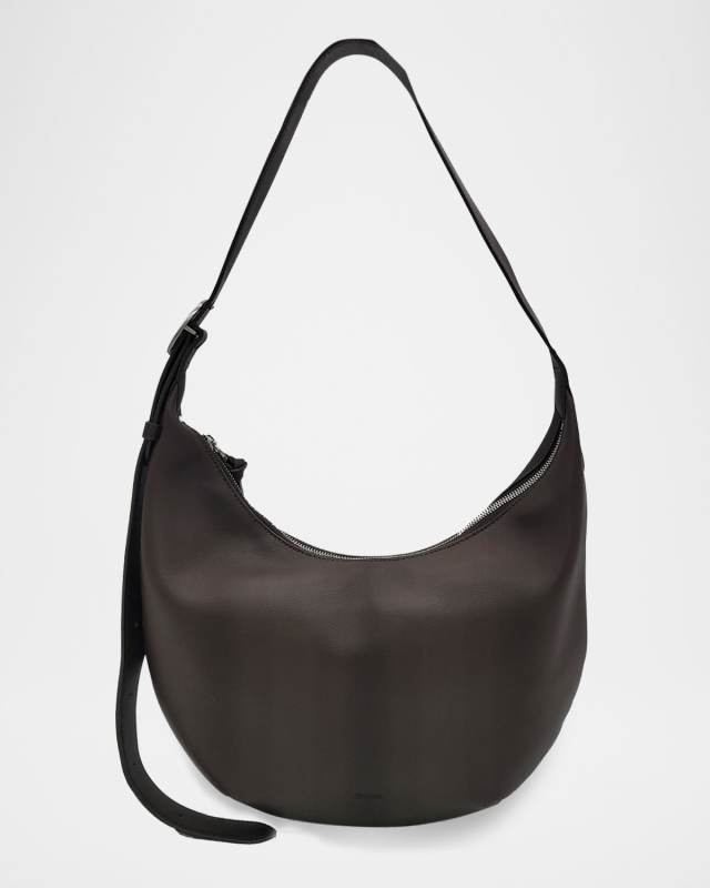 Crescent Leather Hobo Bag