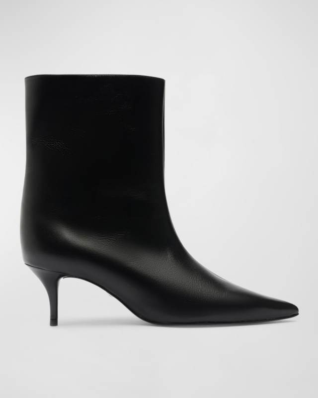 Frances Leather Kitten Ankle Booties