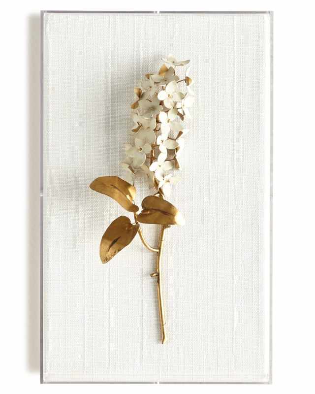 Original Gilded Lilac on White Linen