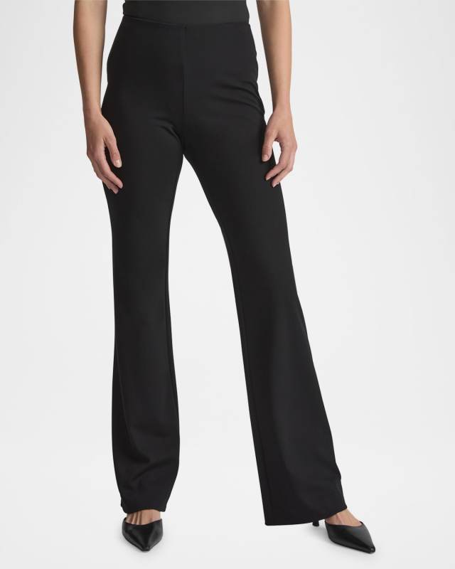 Gates Flare-Leg Jersey Pants
