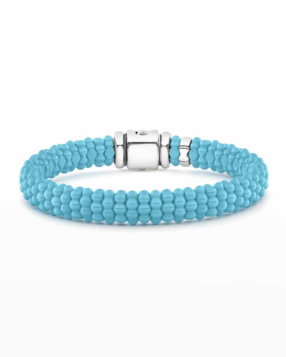 Blue Caviar Ceramic Bead 9mm Bracelet